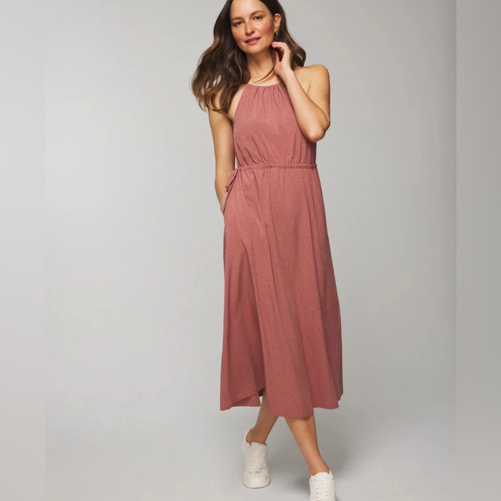 Soma Everstretch Halter Midi Dress in Dusty Rose size X small